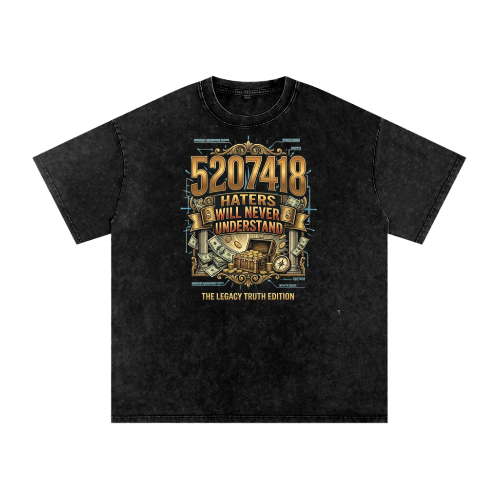Snow Washed Oversized Cotton T-Shirt