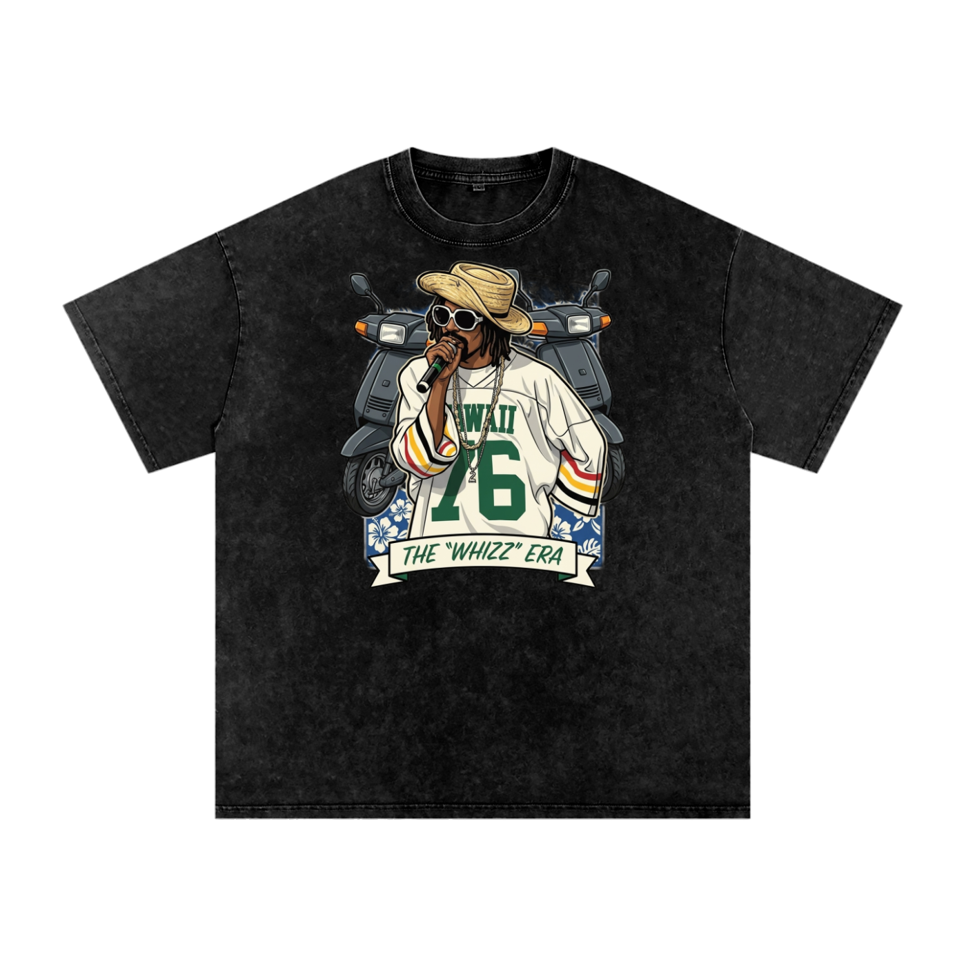 Snow Washed Oversized Cotton T-Shirt