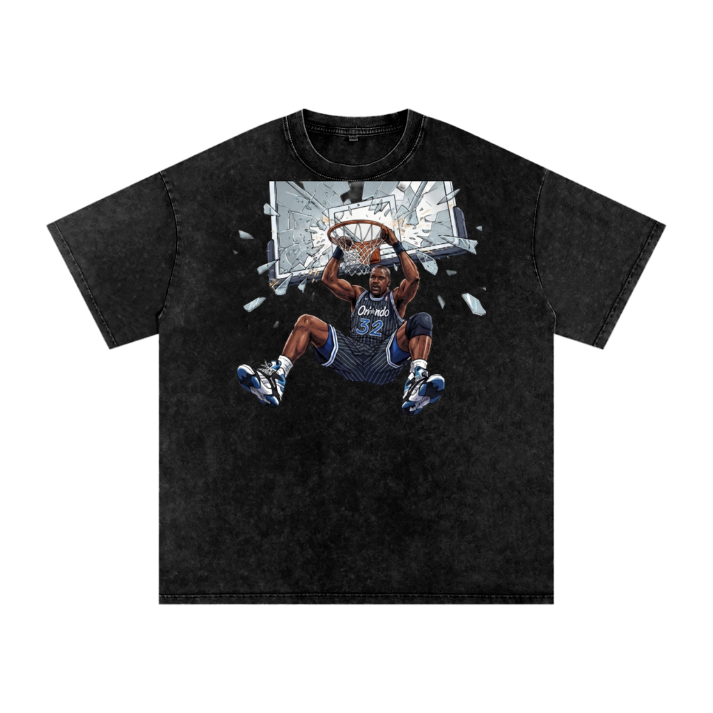 Snow Washed Oversized Cotton T-Shirt