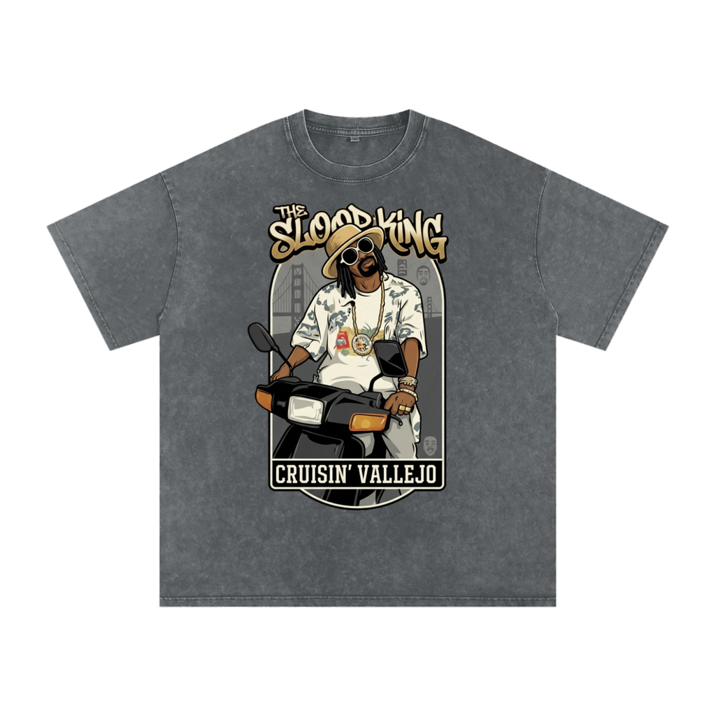Snow Washed Oversized Cotton T-Shirt