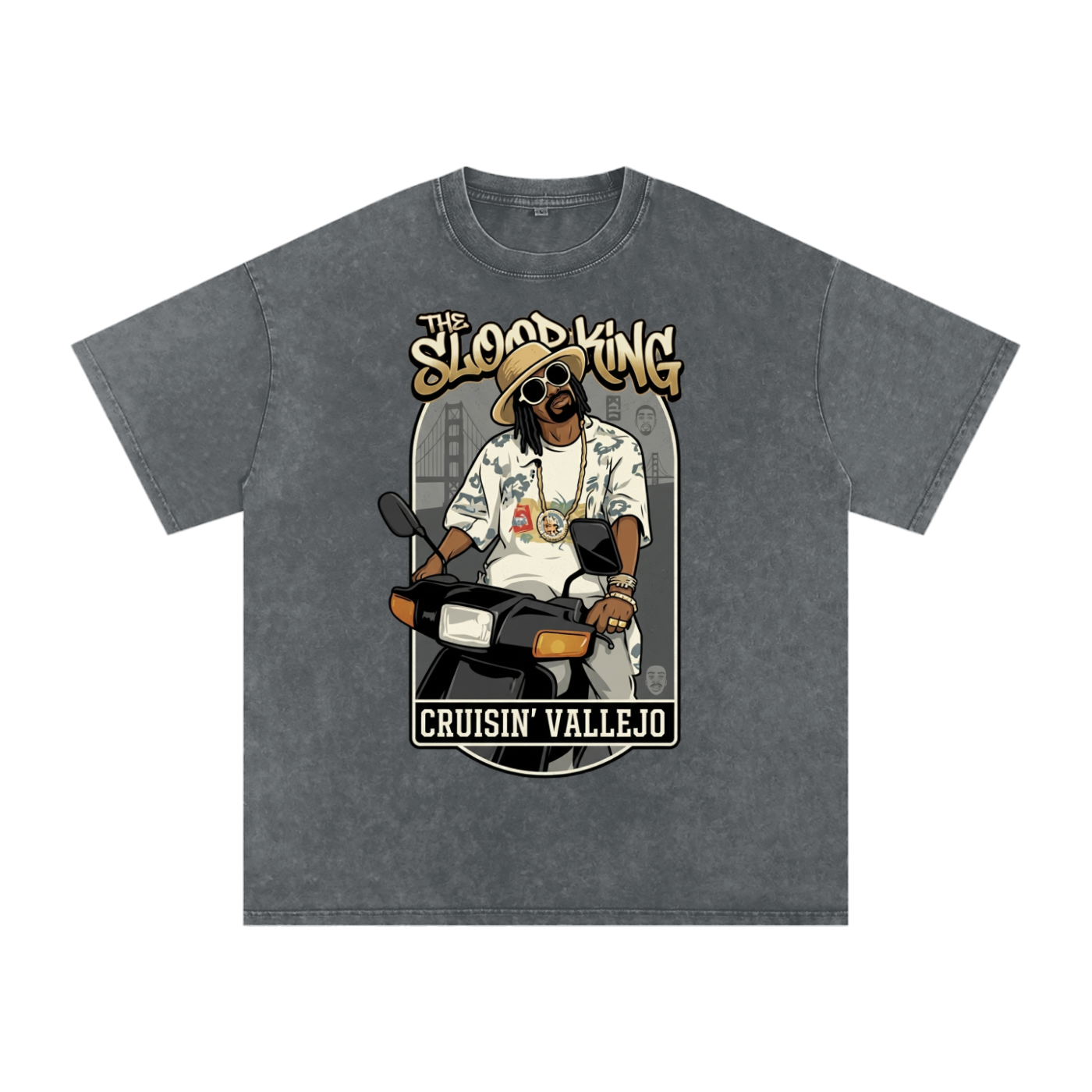 Snow Washed Oversized Cotton T-Shirt