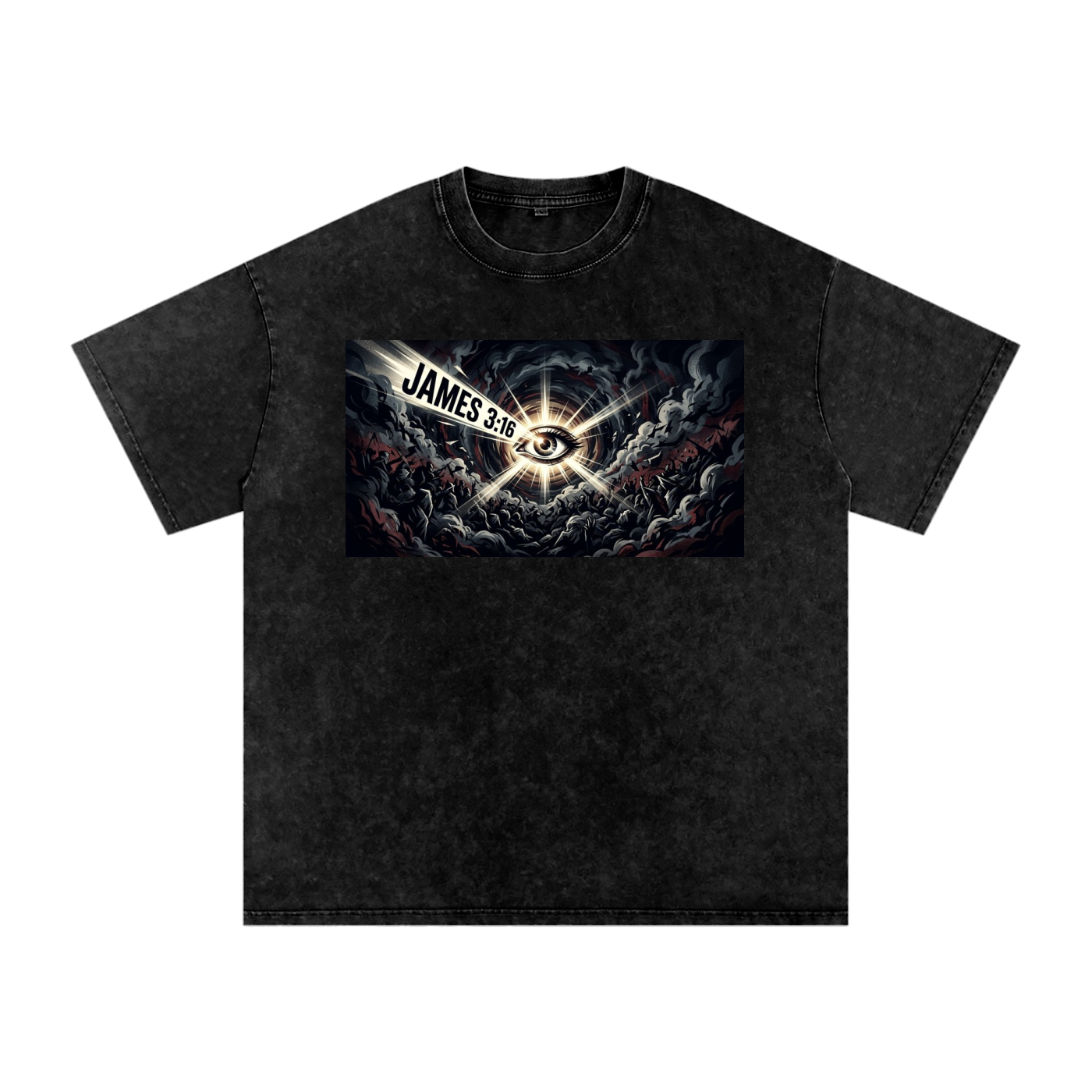 Snow Washed Oversized Cotton T-Shirt