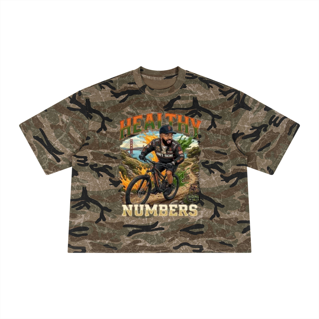 Unisex Boxy Camo Print T-Shirt