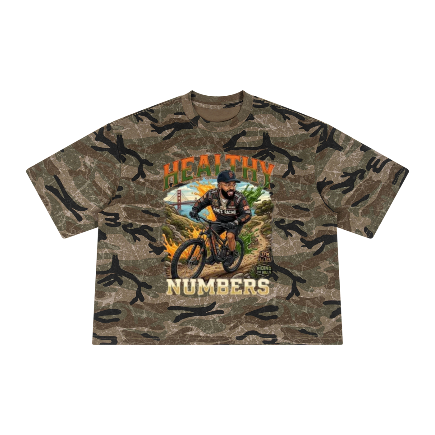 Unisex Boxy Camo Print T-Shirt
