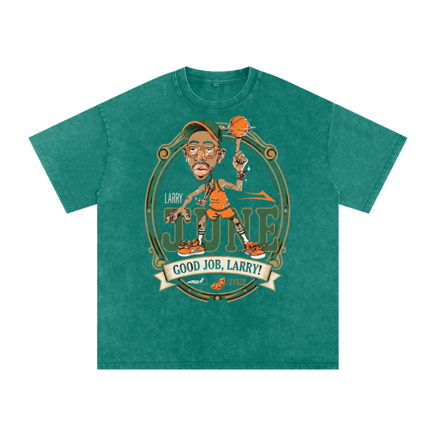 Snow Washed Oversized Cotton T-Shirt