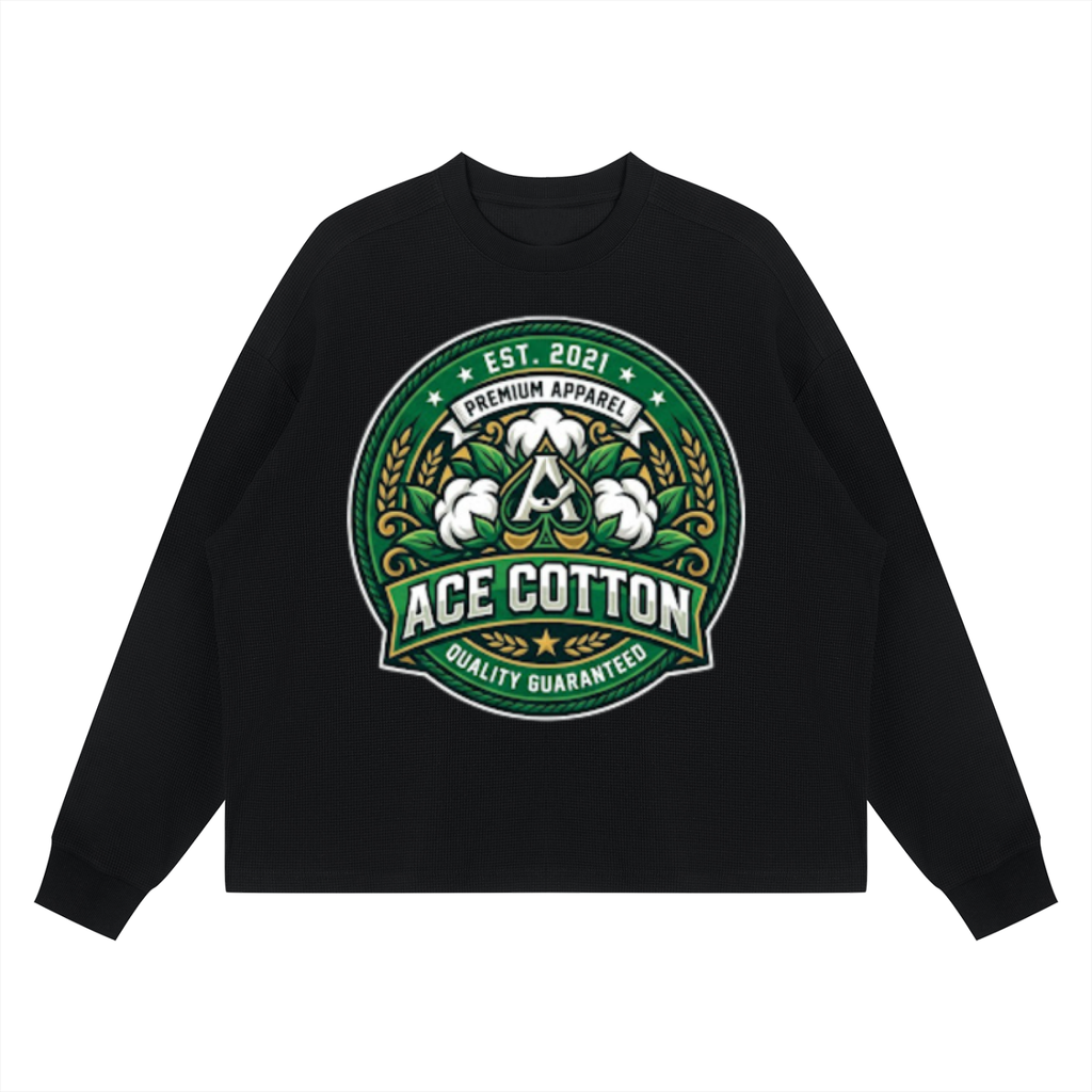Unisex Waffle Boxy Long Sleeve T-Shirt
