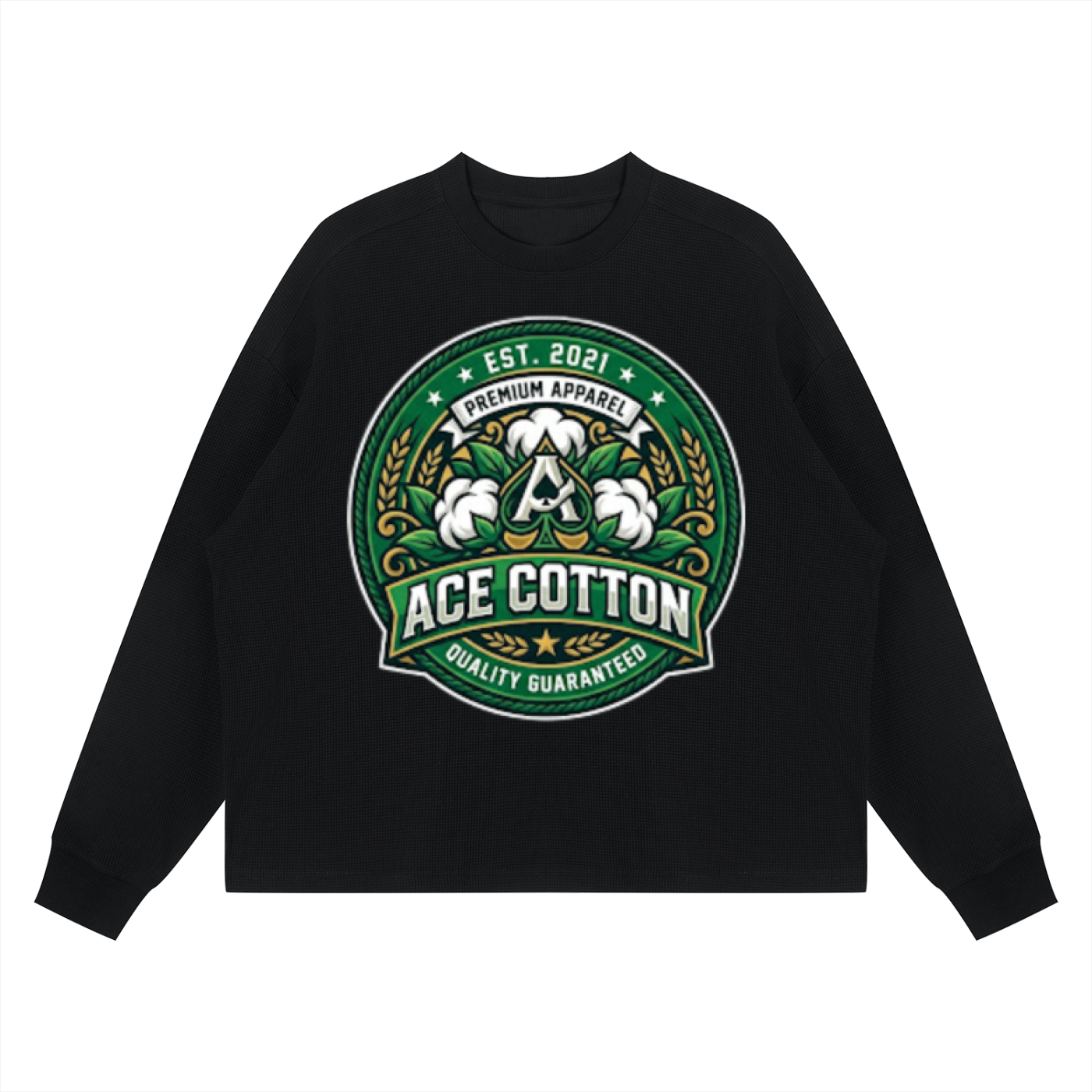 Unisex Waffle Boxy Long Sleeve T-Shirt