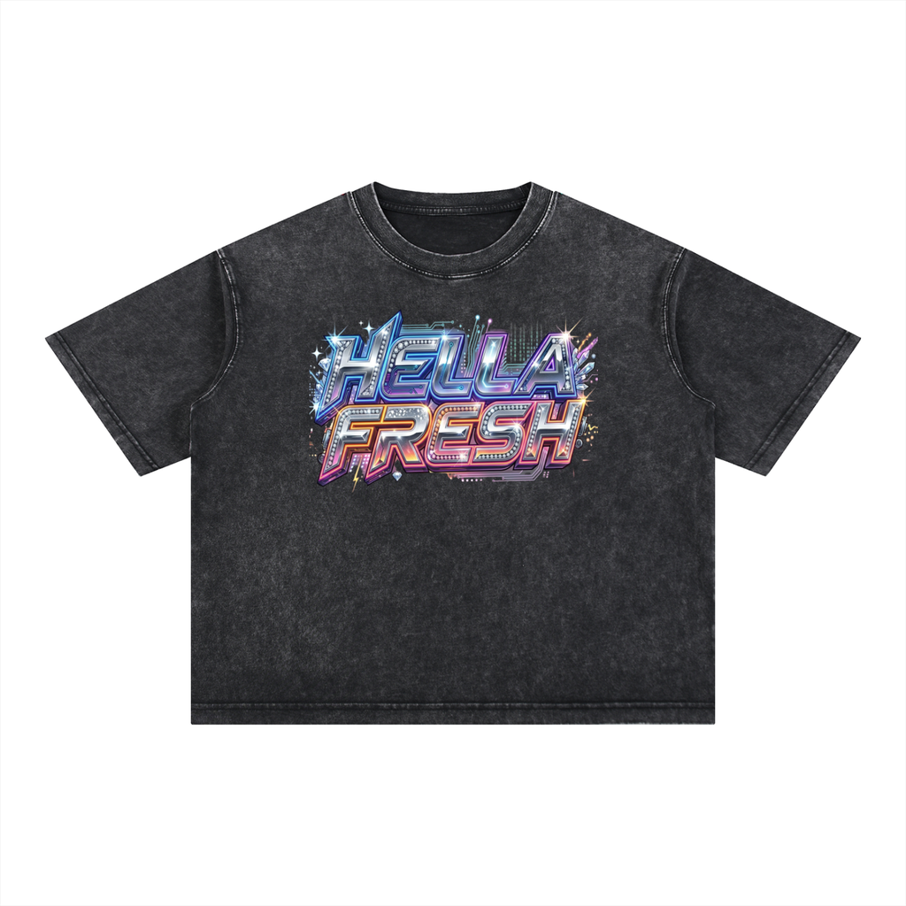 Mineral Wash Boxy Cotton T-Shirt