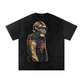 Snow Washed Oversized Cotton T-Shirt