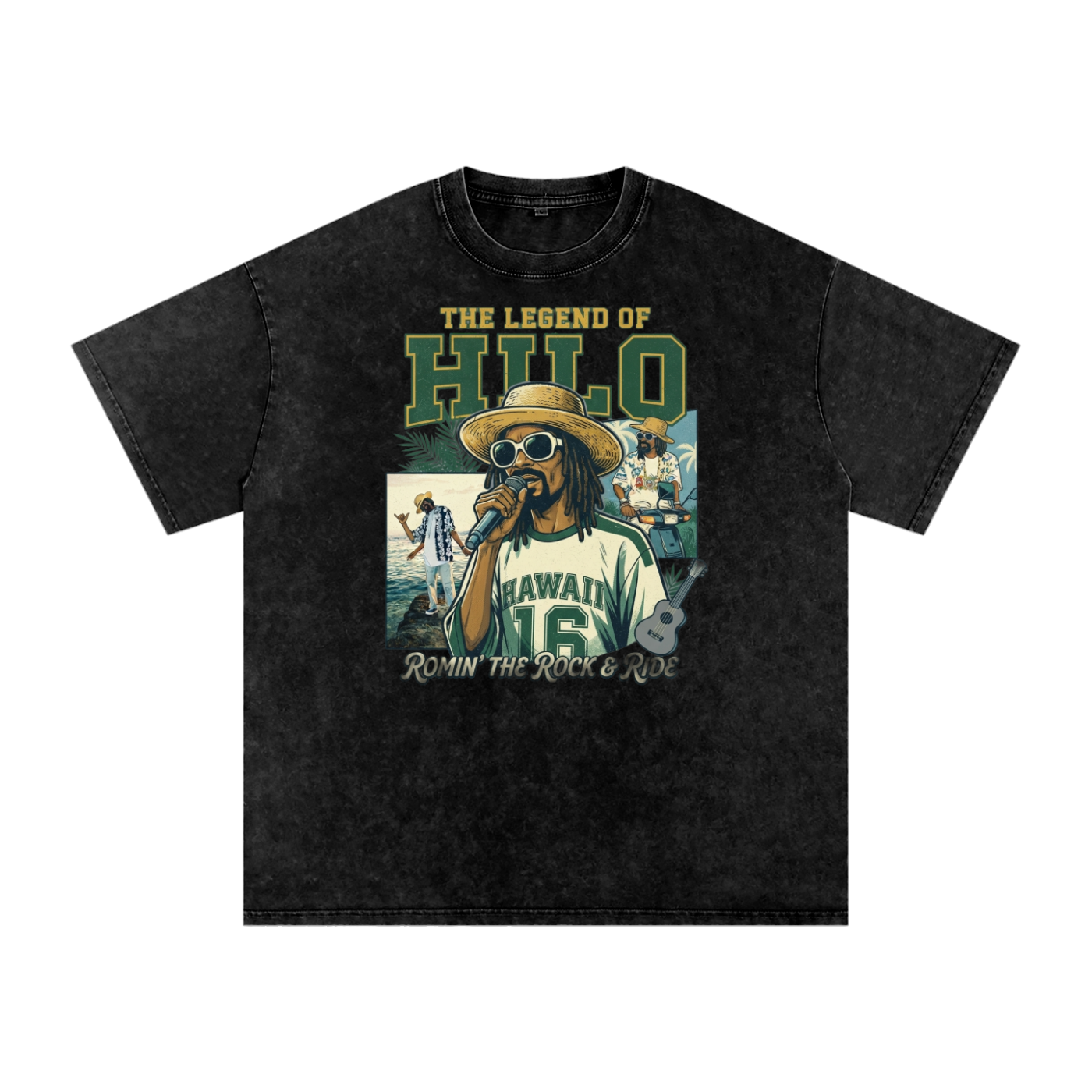Snow Washed Oversized Cotton T-Shirt