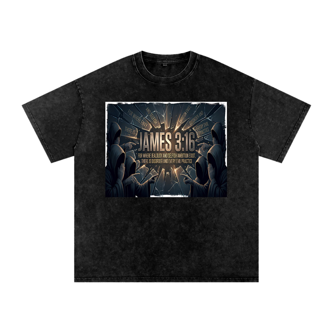 Snow Washed Oversized Cotton T-Shirt