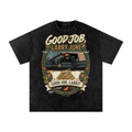 Snow Washed Oversized Cotton T-Shirt