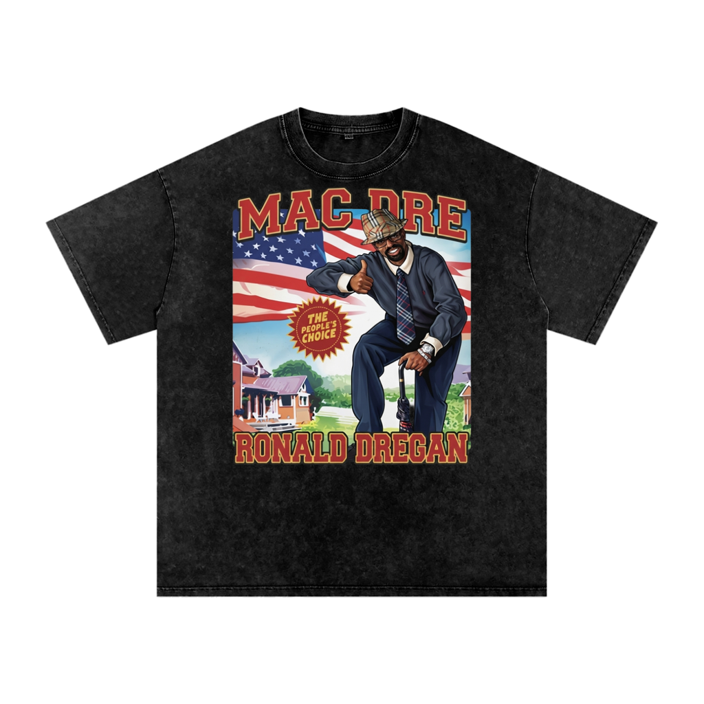 Snow Washed Oversized Cotton T-Shirt