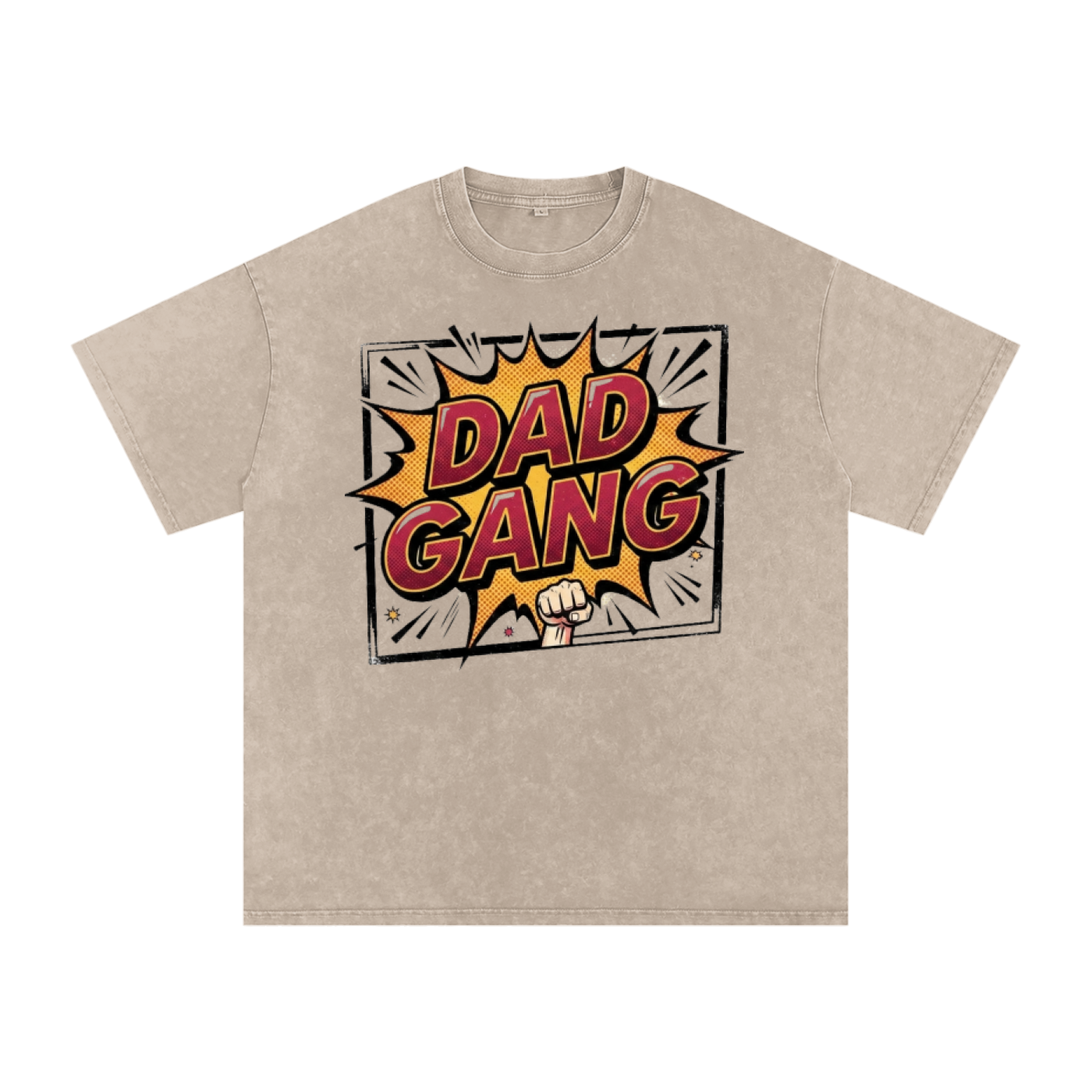 Snow Washed Oversized Cotton T-Shirt