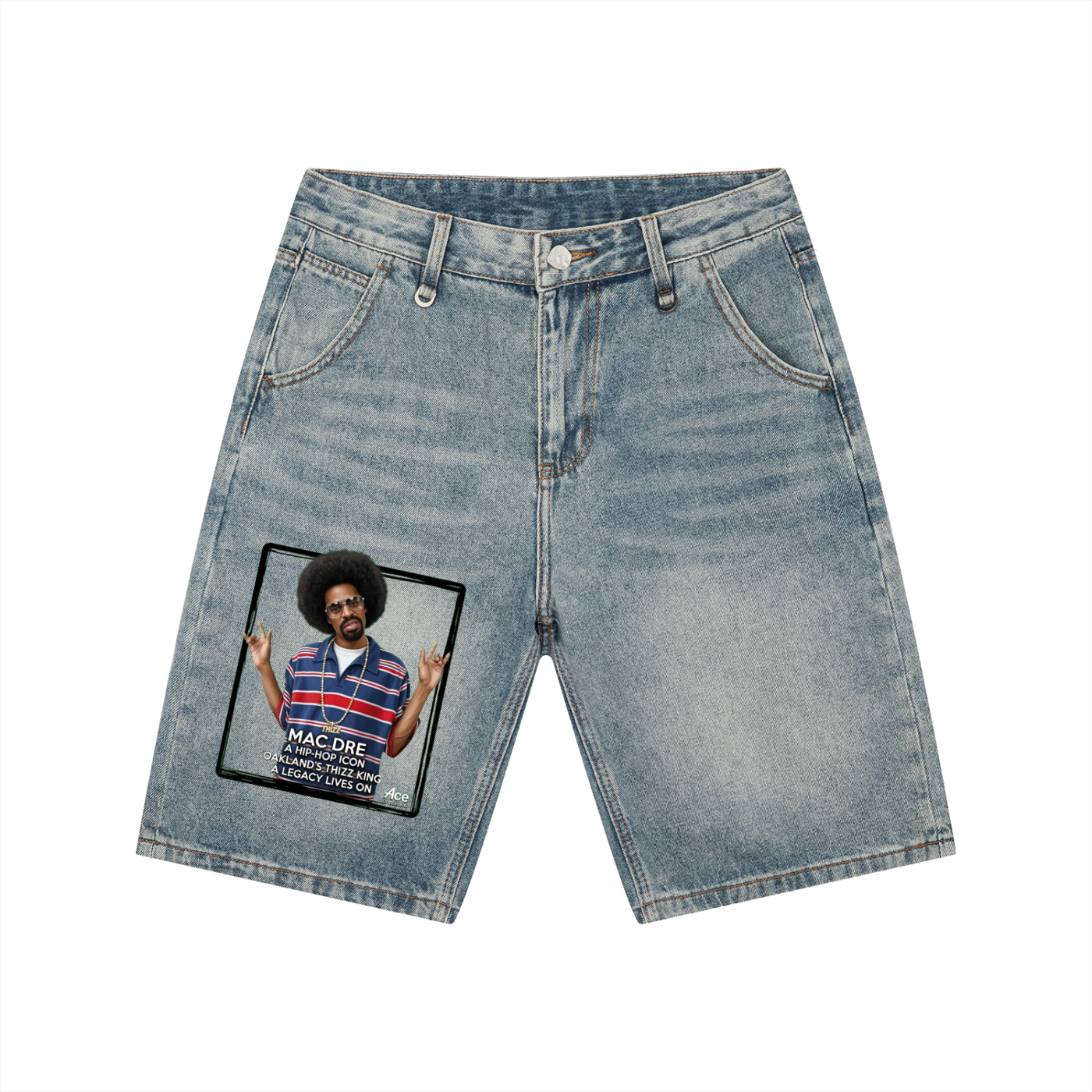 Men's Vintage Wash Denim Shorts